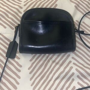 Vintage Black Coach Abbie 9017 Crossbody Zip Bag Leather Mini Crossbody Bag